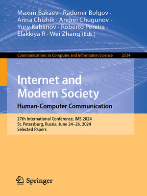 cover image of Internet and Modern Society. Human-Computer Communication